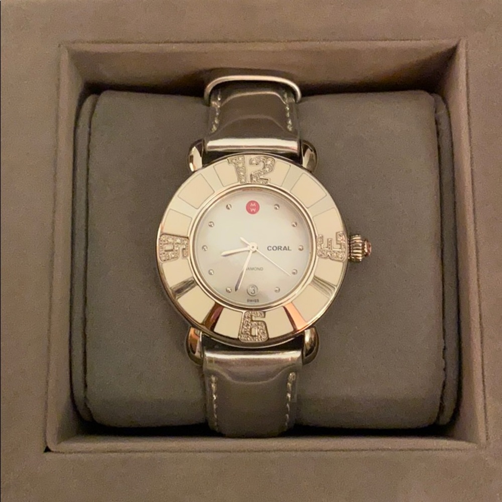 Michele Watch - coral face
